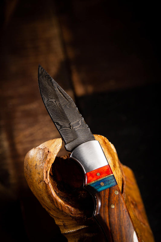 Shadow Blade Damascus Steel Outdoor Knife – Pro Survivals