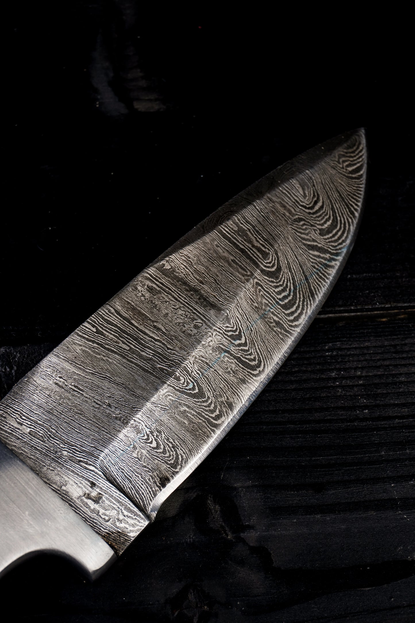 9" Hand Made Forged Damascus Steel - Knife With Handle Made from Camel Bone and Antler Horn